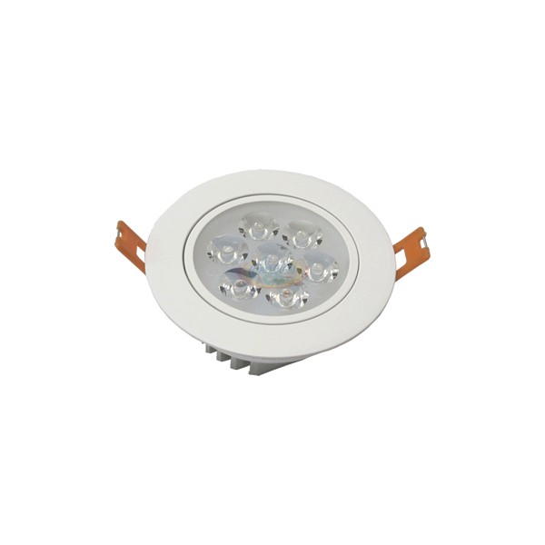 9W 3.5吋 LED投射崁燈(7珠)，9.5cm嵌入孔，燈頭可調整角度