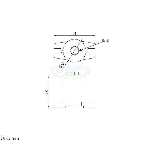 CB8-T40-C3 獨立端子電木座 尺寸圖