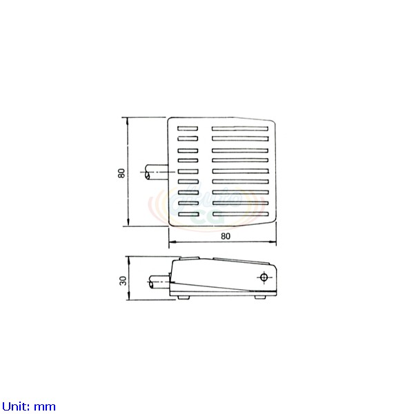 前踩式腳踏開關,踏板開關 尺寸圖