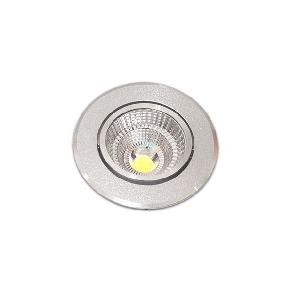 2.5吋 COB LED投射崁燈，7.5cm嵌入孔，燈頭可調整角度