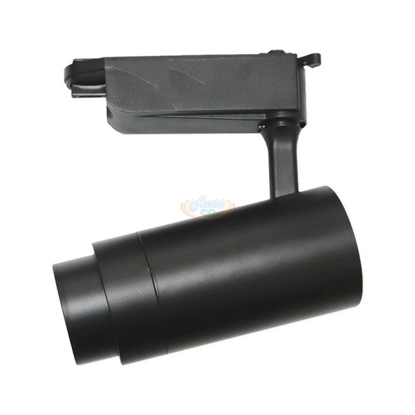 18W COB LED軌道投射燈，可調焦距，LED軌道燈(黑)